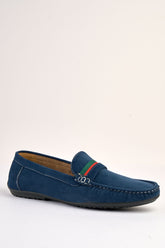 Azzurro Navy Suede Loafers